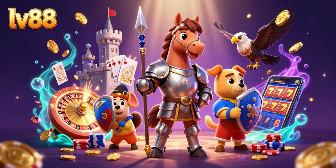 Experience exciting gaming at lv88 with vibrant casino characters and dynamic game elements!