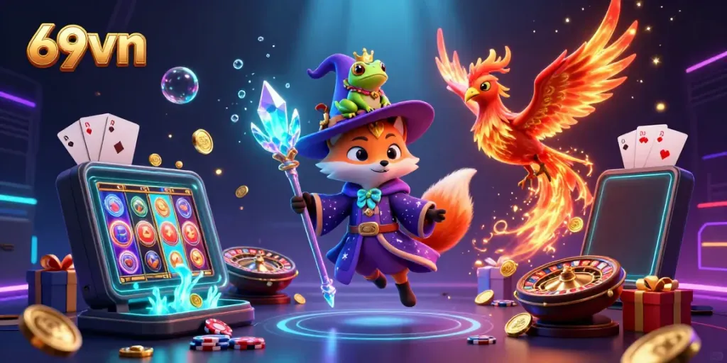 Experience thrilling slot adventures with 69vn featuring mystical characters and vibrant game elements.