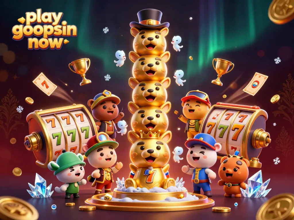 Experience the excitement and thrill of casino gaming as you play Goopsin now with our 3D cartoon totem and slots!
