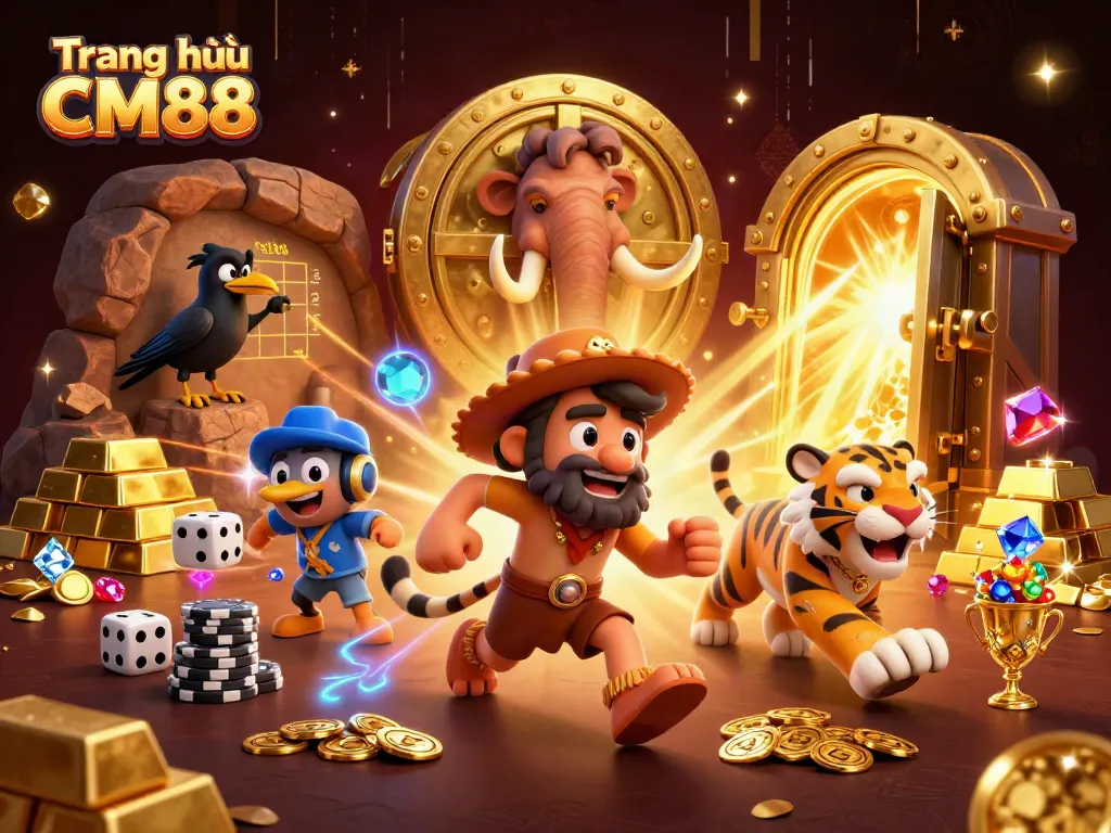 Join the fun at Trang chủ CM88, where prehistoric characters invite you to experience thrilling casino games.