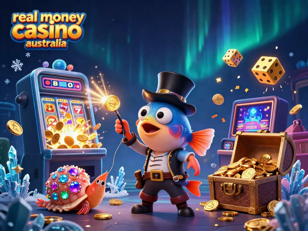 Experience the thrill of real money casino Australia with vibrant 3D characters and dynamic gaming elements.