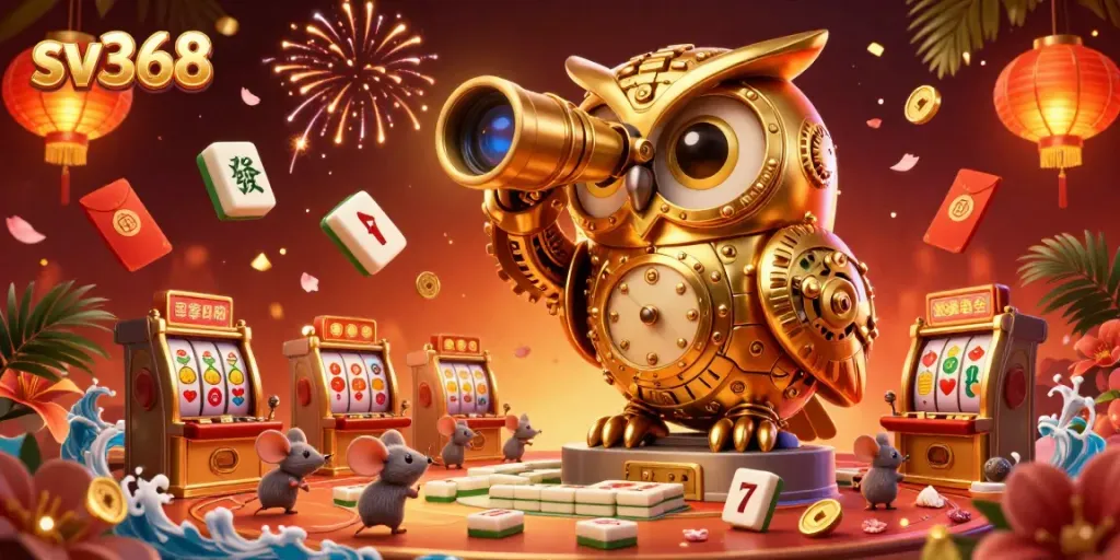 Experience excitement at sv368's vibrant casino with animated characters and dynamic gaming elements.