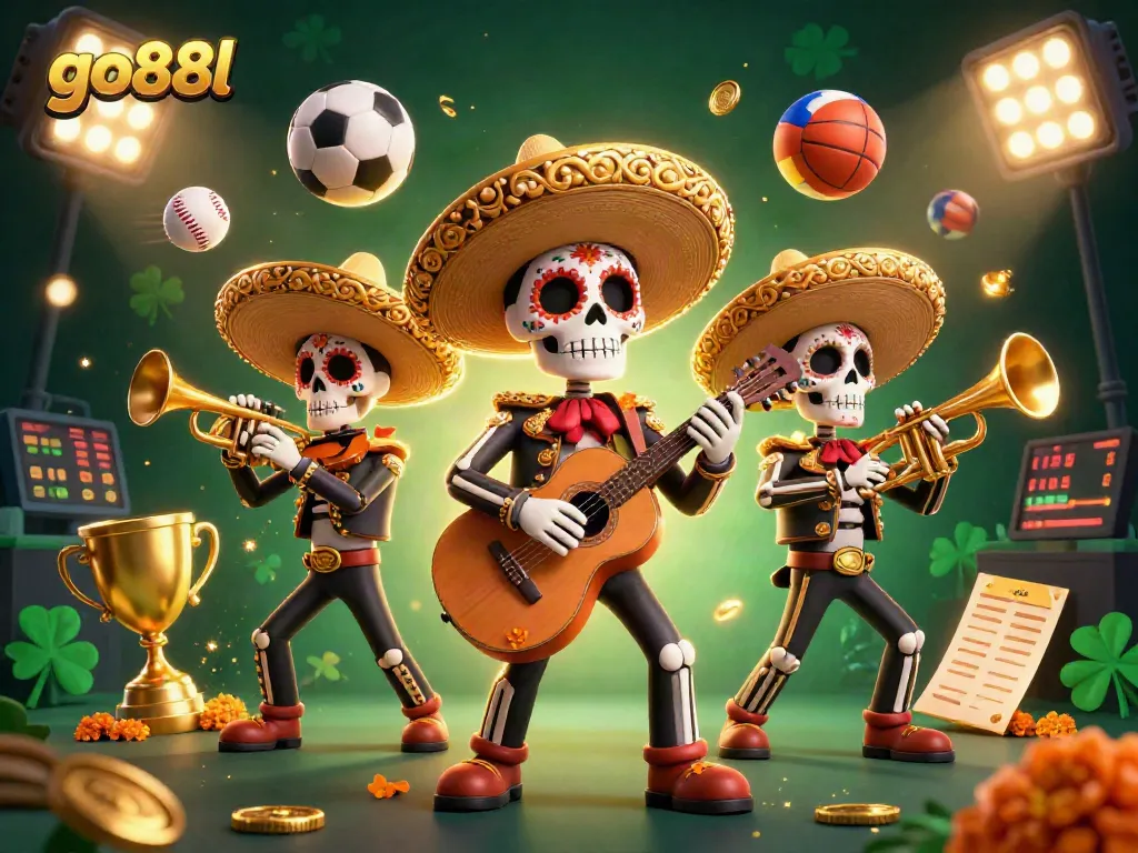 Experience the thrill of go88l as vibrant mariachi musicians celebrate with gambling excitement!