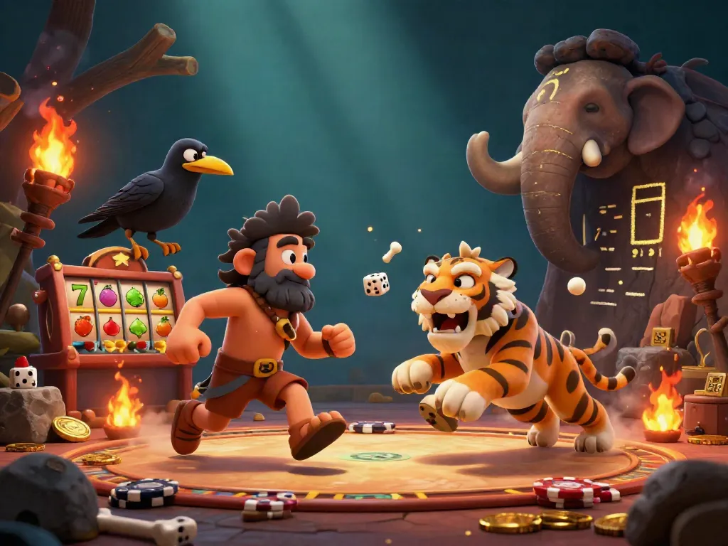 Join the thrilling action at au88's prehistoric casino with vibrant gaming elements and 3D characters.