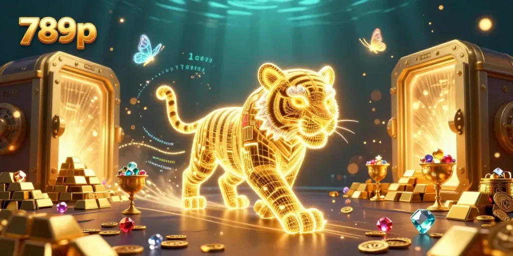 Experience gaming excitement with 789p in a vibrant 3D casino atmosphere featuring bright treasures and dynamic characters.