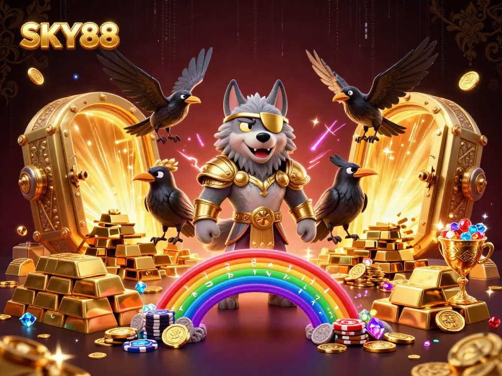 Experience thrilling gameplay at SKY88 casino with vibrant characters and dynamic gaming elements.