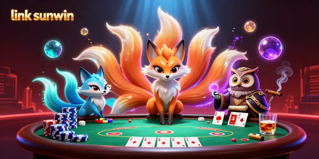 Engage in thrilling gameplay at link sunwin, featuring vibrant casino characters and exciting elements.