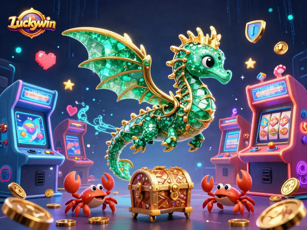 Experience captivating gameplay with Luckywin, featuring vibrant casino elements and a treasure-filled ocean.